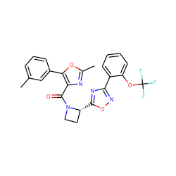 Cc1cccc(-c2oc(C)nc2C(=O)N2CC[C@H]2c2nc(-c3ccccc3OC(F)(F)F)no2)c1 ZINC001772613637