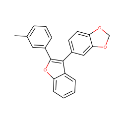 Cc1cccc(-c2oc3ccccc3c2-c2ccc3c(c2)OCO3)c1 ZINC000015934066