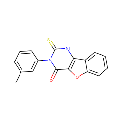 Cc1cccc(-n2c(=S)[nH]c3c(oc4ccccc43)c2=O)c1 ZINC000100505886