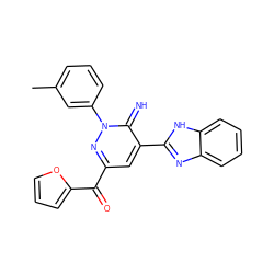 Cc1cccc(-n2nc(C(=O)c3ccco3)cc(-c3nc4ccccc4[nH]3)c2=N)c1 ZINC000004473112