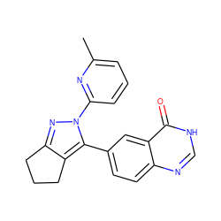 Cc1cccc(-n2nc3c(c2-c2ccc4nc[nH]c(=O)c4c2)CCC3)n1 ZINC000084597073