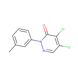 Cc1cccc(-n2ncc(Cl)c(Cl)c2=O)c1 ZINC000000272295