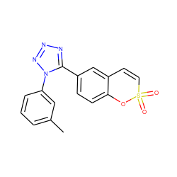 Cc1cccc(-n2nnnc2-c2ccc3c(c2)C=CS(=O)(=O)O3)c1 ZINC000103262762