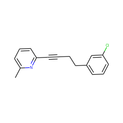 Cc1cccc(C#CCCc2cccc(Cl)c2)n1 ZINC000034520097