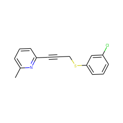 Cc1cccc(C#CCSc2cccc(Cl)c2)n1 ZINC000038147833