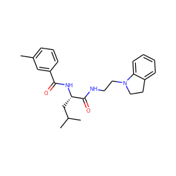 Cc1cccc(C(=O)N[C@@H](CC(C)C)C(=O)NCCN2CCc3ccccc32)c1 ZINC000014971477