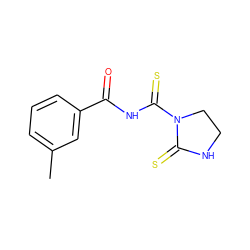 Cc1cccc(C(=O)NC(=S)N2CCNC2=S)c1 ZINC000033976686