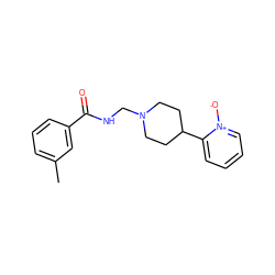 Cc1cccc(C(=O)NCN2CCC(c3cccc[n+]3[O-])CC2)c1 ZINC000035075418