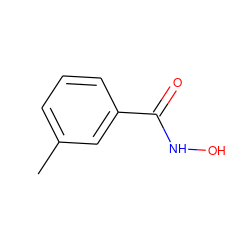 Cc1cccc(C(=O)NO)c1 ZINC000006235030