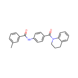 Cc1cccc(C(=O)Nc2ccc(C(=O)N3CCCc4ccccc43)cc2)c1 ZINC000013757919