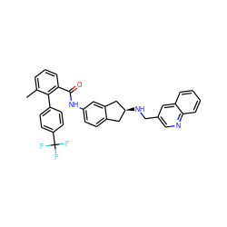 Cc1cccc(C(=O)Nc2ccc3c(c2)C[C@@H](NCc2cnc4ccccc4c2)C3)c1-c1ccc(C(F)(F)F)cc1 ZINC000044358342