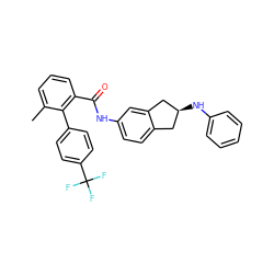 Cc1cccc(C(=O)Nc2ccc3c(c2)C[C@@H](Nc2ccccc2)C3)c1-c1ccc(C(F)(F)F)cc1 ZINC000040915499