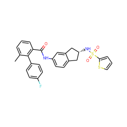 Cc1cccc(C(=O)Nc2ccc3c(c2)C[C@H](NS(=O)(=O)c2cccs2)C3)c1-c1ccc(F)cc1 ZINC000013471226