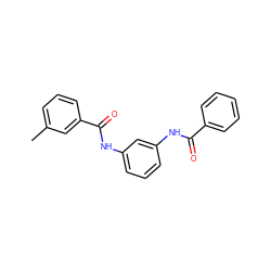 Cc1cccc(C(=O)Nc2cccc(NC(=O)c3ccccc3)c2)c1 ZINC000000345416