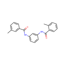 Cc1cccc(C(=O)Nc2cccc(NC(=O)c3ccccc3C)c2)c1 ZINC000001515632