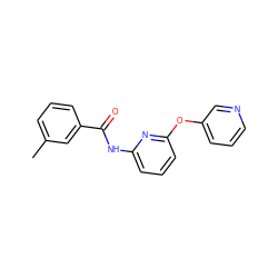 Cc1cccc(C(=O)Nc2cccc(Oc3cccnc3)n2)c1 ZINC000096175633