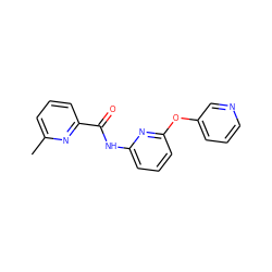 Cc1cccc(C(=O)Nc2cccc(Oc3cccnc3)n2)n1 ZINC000096175635