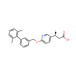 Cc1cccc(C)c1-c1cccc(COc2ccc([C@@H](F)CC(=O)O)cn2)c1 ZINC000169349561