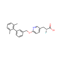 Cc1cccc(C)c1-c1cccc(COc2ccc(C[C@@H](F)C(=O)O)cn2)c1 ZINC000169349555