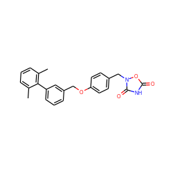 Cc1cccc(C)c1-c1cccc(COc2ccc(Cn3oc(=O)[nH]c3=O)cc2)c1 ZINC000040899709