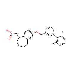 Cc1cccc(C)c1-c1cccc(COc2ccc3c(c2)CCCC[C@@H]3CC(=O)O)c1 ZINC000059570218