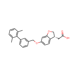 Cc1cccc(C)c1-c1cccc(COc2ccc3c(c2)OC[C@@H]3CC(=O)O)c1 ZINC000059570253