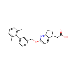 Cc1cccc(C)c1-c1cccc(COc2ccc3c(n2)CC[C@@H]3CC(=O)O)c1 ZINC000084603923