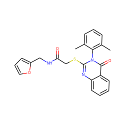 Cc1cccc(C)c1-n1c(SCC(=O)NCc2ccco2)nc2ccccc2c1=O ZINC000002623571