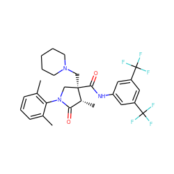 Cc1cccc(C)c1N1C[C@@](CN2CCCCC2)(C(=O)Nc2cc(C(F)(F)F)cc(C(F)(F)F)c2)[C@H](C)C1=O ZINC000142532565