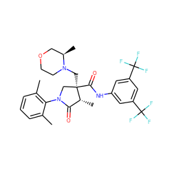 Cc1cccc(C)c1N1C[C@@](CN2CCOC[C@H]2C)(C(=O)Nc2cc(C(F)(F)F)cc(C(F)(F)F)c2)[C@H](C)C1=O ZINC000142536564