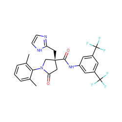 Cc1cccc(C)c1N1C[C@](Cc2ncc[nH]2)(C(=O)Nc2cc(C(F)(F)F)cc(C(F)(F)F)c2)CC1=O ZINC000116637068