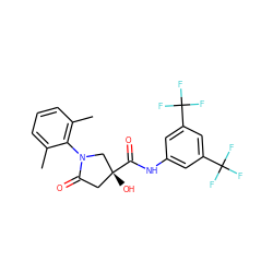 Cc1cccc(C)c1N1C[C@](O)(C(=O)Nc2cc(C(F)(F)F)cc(C(F)(F)F)c2)CC1=O ZINC000198449033