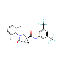 Cc1cccc(C)c1N1C[C@]2(C(=O)Nc3cc(C(F)(F)F)cc(C(F)(F)F)c3)C[C@@H]2C1=O ZINC000116637759