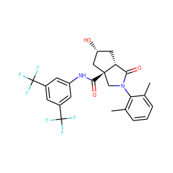 Cc1cccc(C)c1N1C[C@]2(C(=O)Nc3cc(C(F)(F)F)cc(C(F)(F)F)c3)C[C@H](O)C[C@@H]2C1=O ZINC000220647664