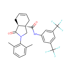 Cc1cccc(C)c1N1C[C@]2(C(=O)Nc3cc(C(F)(F)F)cc(C(F)(F)F)c3)CC=CC[C@@H]2C1=O ZINC000142539435