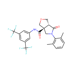 Cc1cccc(C)c1N1C[C@]2(C(=O)Nc3cc(C(F)(F)F)cc(C(F)(F)F)c3)COC[C@@H]2C1=O ZINC000220648373