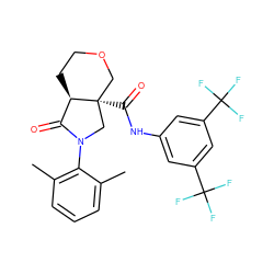 Cc1cccc(C)c1N1C[C@]2(C(=O)Nc3cc(C(F)(F)F)cc(C(F)(F)F)c3)COCC[C@@H]2C1=O ZINC000116638483