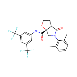 Cc1cccc(C)c1N1C[C@]2(C(=O)Nc3cc(C(F)(F)F)cc(C(F)(F)F)c3)OCC[C@@H]2C1=O ZINC000142543165