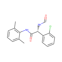 Cc1cccc(C)c1NC(=O)[C@H](NC=O)c1ccccc1Cl ZINC000000346638