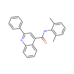 Cc1cccc(C)c1NC(=O)c1cc(-c2ccccc2)nc2ccccc12 ZINC000001189512