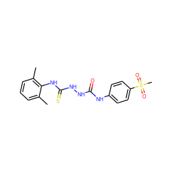 Cc1cccc(C)c1NC(=S)NNC(=O)Nc1ccc(S(C)(=O)=O)cc1 ZINC000741857051