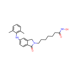 Cc1cccc(C)c1Nc1ccc2c(c1)CN(CCCCCCC(=O)NO)C2=O ZINC000118352134