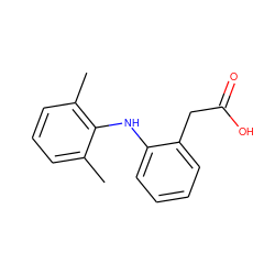 Cc1cccc(C)c1Nc1ccccc1CC(=O)O ZINC000026399260