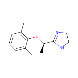 Cc1cccc(C)c1O[C@H](C)C1=NCCN1 ZINC000027710500