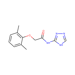 Cc1cccc(C)c1OCC(=O)Nc1nnc[nH]1 ZINC000018192020