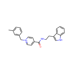 Cc1cccc(C[n+]2ccc(C(=O)NCCc3c[nH]c4ccccc34)cc2)c1 ZINC000473152215