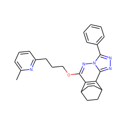 Cc1cccc(CCCOc2nn3c(-c4ccccc4)nnc3c3c2C2CCC3CC2)n1 ZINC000013610311