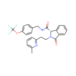 Cc1cccc(CCN2C(=O)c3ccccc3[C@H]2C(=O)NCc2ccc(OC(F)(F)F)cc2)n1 ZINC000095554364