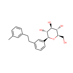 Cc1cccc(CCc2cccc([C@@H]3O[C@H](CO)[C@@H](O)[C@H](O)[C@H]3O)c2)c1 ZINC000045495856