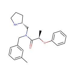 Cc1cccc(CN(C[C@H]2CCCN2)C(=O)[C@@H](C)Oc2ccccc2)c1 ZINC000040952093